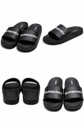 Black Burberry Slides