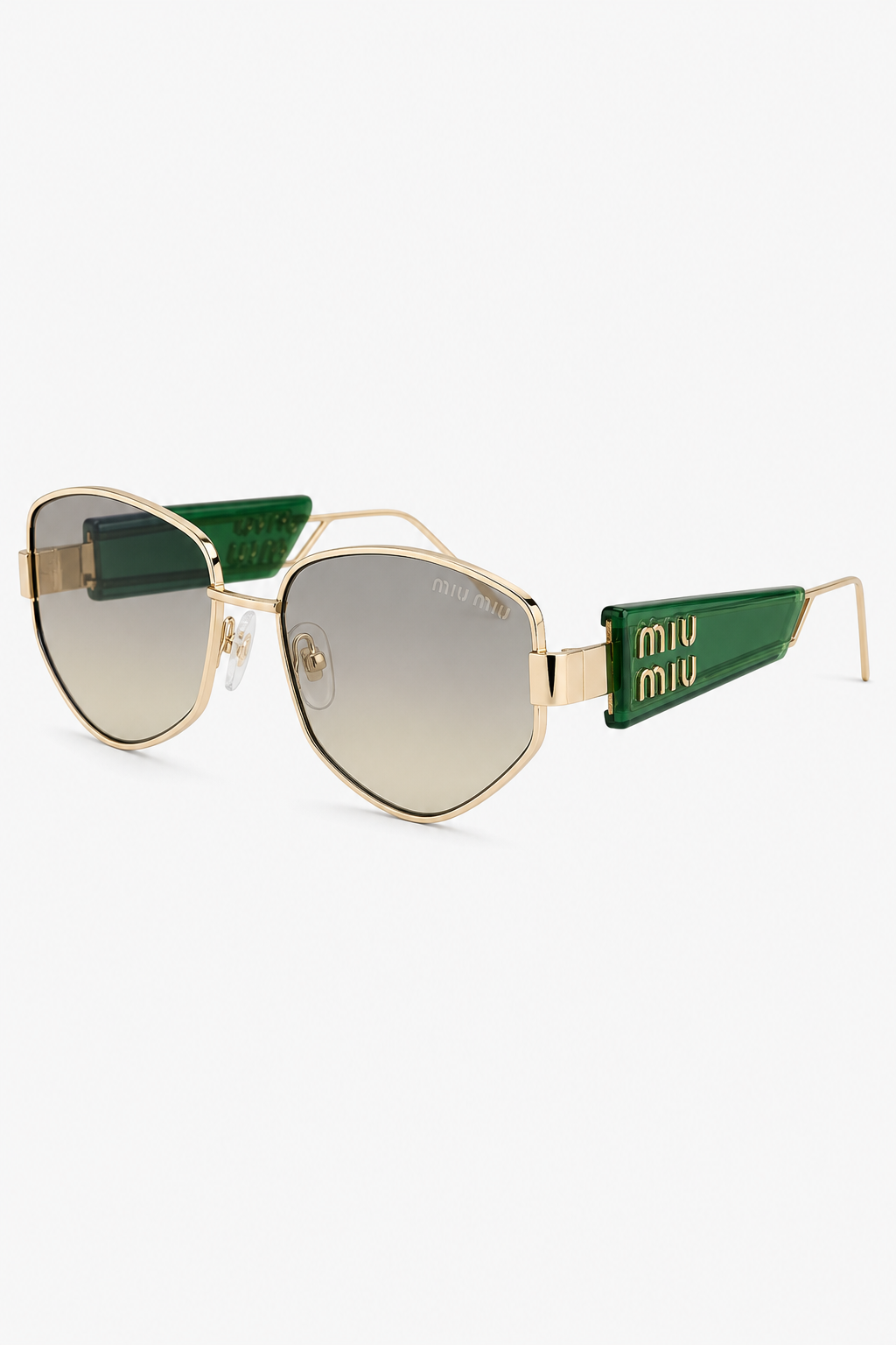 Miu Miu Green and Gold