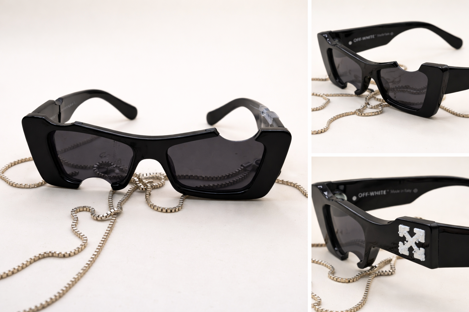 Off-White cut-out cat-eye sunglasses.