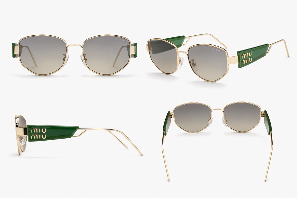 Miu Miu Green and Gold